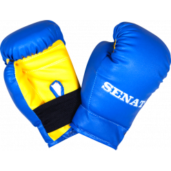 Перчатки боксерские детские 4 унций, сине-желтые, 1536-bl/yllw
