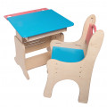  Дитяча парта-мольберт з пеналом + зростаючий стілець Ірель Колір